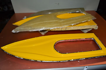 1521 3.83 oz fiberglass cloth with epoxy layup demolded 