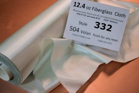 332 12.4 oz/sq yd fiberglass cloth loose roll angle shot id sheet from Thayercraft