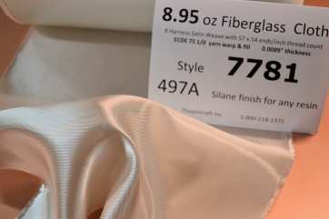 Style 7781, 15" big roll, 8 harness satin weave Fiberglass Cloth loose rol