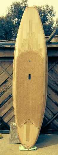 Doc Waddel's Balsa Surfboard using fiberglass from Thayercraft