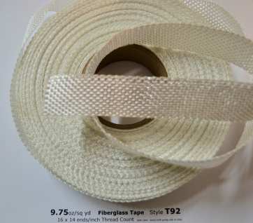 Style T92 9.75 oz/sq yd 1" Fiberglass Cloth Tape from Thayercraft